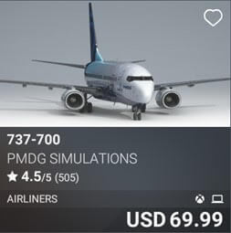 737-700 by PMDG Simulations. USD 69.99